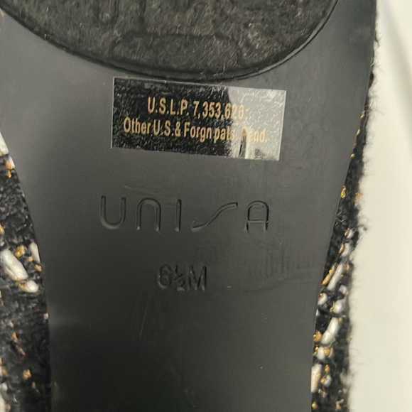 Mary Jane, black and white fabric heels, size 6 1/2 Unisa - Picture 6 of 6